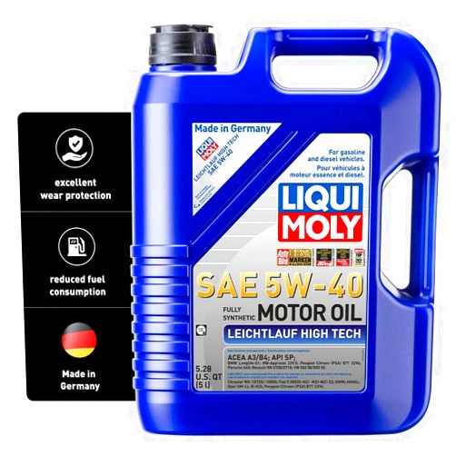 Liqui Moly Leichtlauf High Tech SAE 5W-40 | 5 L | Synthesis Technology Motor Oil | SKU: 2332