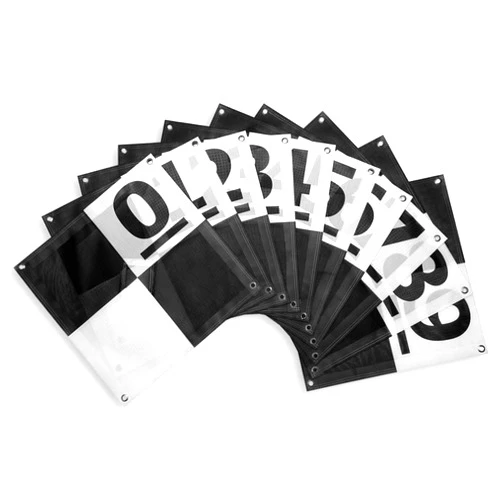 Sky High Bull's-Eye Drone Ground Control Point GCP - UAV Aerial Target for Mapping & Surveying (10 Pack) | Center Passthrough Numbered 0-9 (Black/White Markers) | Pix4D & DroneDeploy Compatible