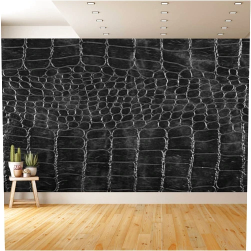 JFSPAIFOPZSKFCJK Removable Peel and Stick Wallpaper for Bedroom Kitchen Bathroom, Snake skine Leather Black&White Self Adhesive Canvas Wallpaper for Home Decor,66×96
