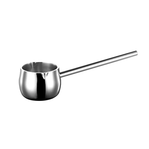 IMEEA Mini Butter Warmer Pot with Long Handle Induction Milk Warmer Pot Small Saucepan SUS304 Tri-Ply Stainless Steel (10oz/300ml)