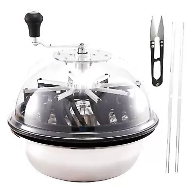 iPower GLTRIMBOWL19L 19-Inch Leaf Bowl Trimmer Machine Twisted Spin Cut for Plant Bud and Flower with Upgraded Gears Sharp, Silver 19