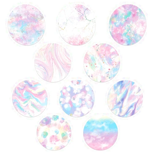 Rockadex Adhesive Patches - Compatible for Freestyle Libre Sensor, Custom-Designed Freestyle Libre Patches, Diabetic Supplies Mix 10 Pack Iridescent (Full Circle NO Cut)