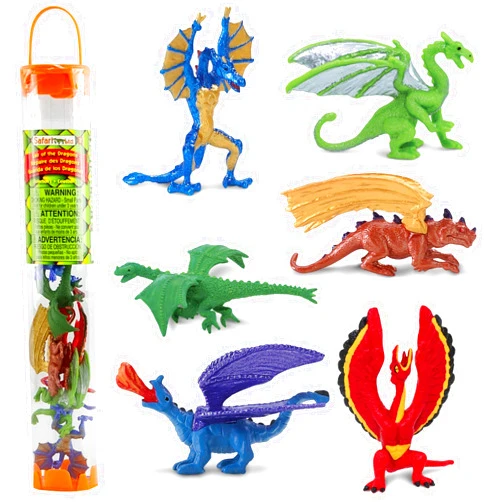 Safari Ltd. Lair Of The Dragons Collection 1 Designer Toob - 6 Miniature Dragon Figures for Fantasy Themed Play, Boys, Girls & Kids Ages 3+