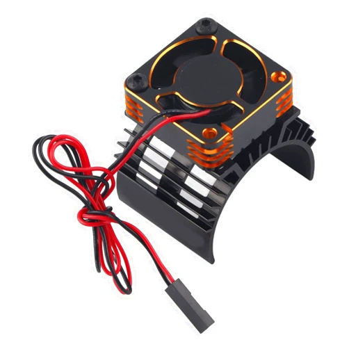 SUNGOOYUE RC Motor Heat Sink, Electric Motor Heat Sink with 28000RPM 30mm Metal Motor Cooling Fan for F540 550 3650 3660 Motor (Gold)