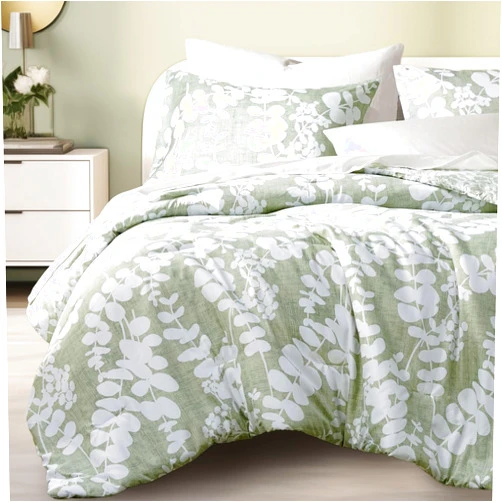 Codi Sage Green Comforter Set Queen Size, Floral Bedding Sets for Women | Nature Botanical Style, Unique Reversible Design, Better for Spring and Summer | Leaf Print 3 Pieces