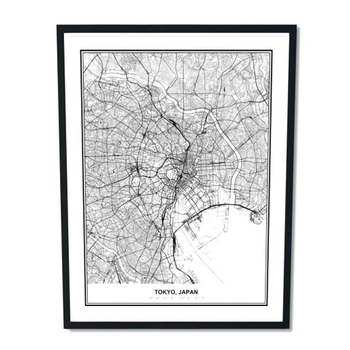 Susie Arts 8X10 Unframed Tokyo Japan Wall Art Map Metropolitan City Road View Abstract Street Print Poster Decor Home Office sdm118