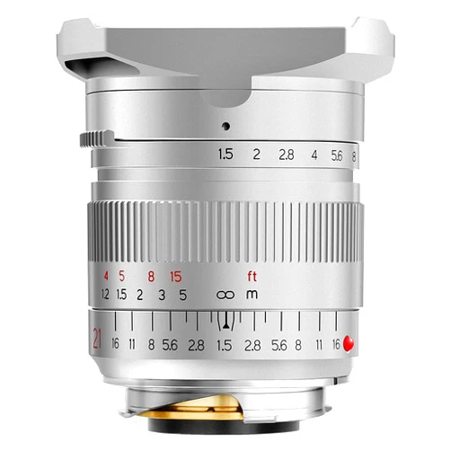 TTArtisan 21mm F1.5 Full Fame Wide Angle Lens for Leica M-Mount Cameras Like M2 M3 M4 M9 M10 Silver