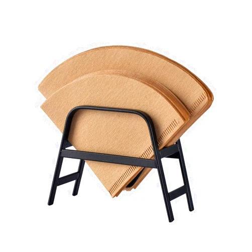 CAFEMASY Coffee Filter Holder for Cone & V60 Coffee Filters - CAFEMASY Metal Coffee Filter Paper Holder Rack Stand for Home Kitchen Cafe Bar Cone Coffee Filters Storage (Black)