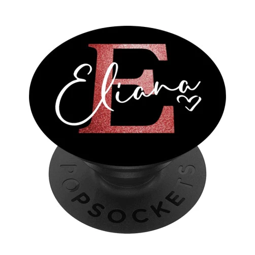 So Pretty Letters Initials Monograms First Names E Eliana Name Calligraphy Personalized Letter Monogram E Heart PopSockets PopGrip: Swappable Grip for Phones & Tablets