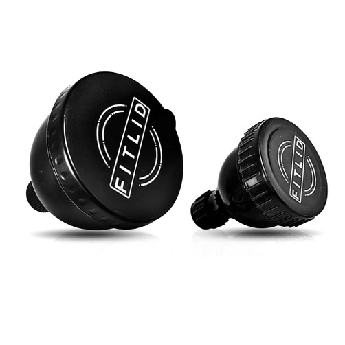 The FitLid Small & Large 2-Pack Portable Protein Supplement Funnels, Great for Pre-workout, BCAA's, and Protein Powder. Easy & Mess Free Container for Workout, Travel, To-Go, Fitness, WOD.