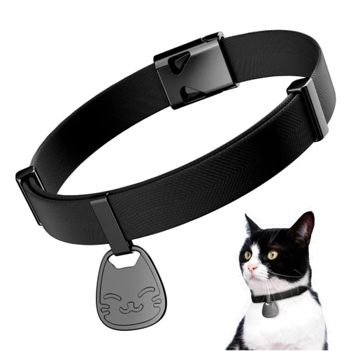 Typecase Cat Collar with Name Tag Breakaway: Kitten Collars for Girl Boy Cats with Writable Name Tags, Ultra Soft & Elastic Adjustable (6