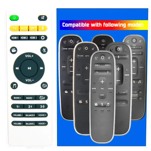 GENGQIANSI New Replacement Remote Control for Polk Audio for Polk MagniFi 2, RE9114-1, RE91141, RTRE91141 MagniFi 2,Polk Omni SB1 Soundbar Home Theater Surroundbar System