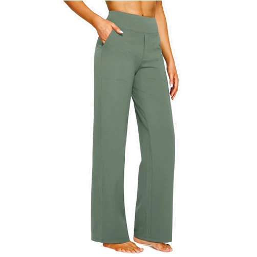 G4Free Yoga Pants Women Wide Leg Pants with Pockets High Waist Stretch Dress Casual Sweatpants Petite/Regular/Tall