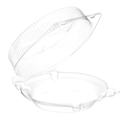 KitchenDance.com KitchenDance Clear Plastic Clamshell Pie Container with High Dome - 10