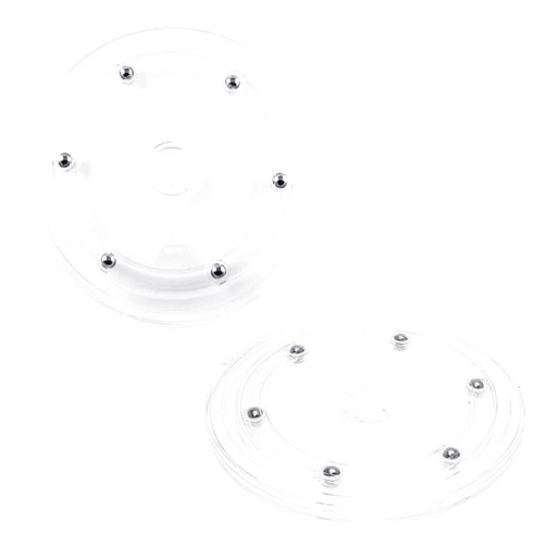 Murtenze 2Pcs 6 Inch Acrylic Turntable Organizer, Rotating Swivel Stand Spinner with Steel Ball Bearings for Kitchen Corner Cabinets Spice Rack Cake Decorating. (150mm,Clear)