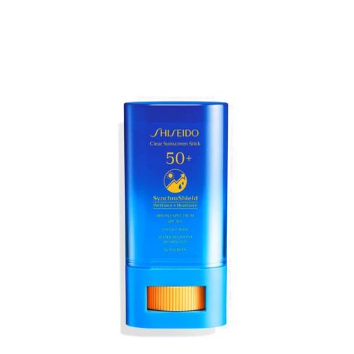 Shiseido Clear Sunscreen Stick SPF 50+ - Invisible Broad-Spectrum Face Sunscreen - Wear Under & Over Makeup - Lightweight Formula - All Skin Types