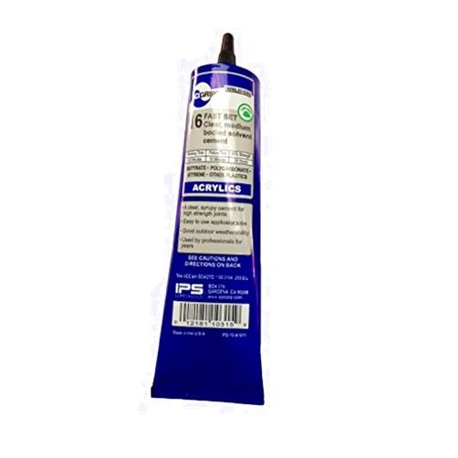 SCIGRIP 10315 16 Acrylic Plastic Cement, Low-VOC, Medium Bodied and Fast-Setting, Clear, 5 fl oz Tube