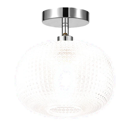 Jolydoly Semi Flush Mount Ceiling Light Fixture,Hallway Light Fixture,Globe Glass Ceiling Light,Vintage Light Fixtures,Bathroom Light Fixture,Hanging Light for Porch Bedroom Entryway Kitchen