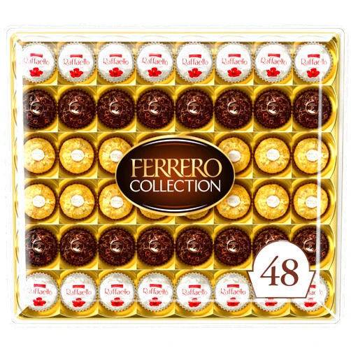 Ferrero Rocher, 48 Count, Premium Gourmet Assorted Hazelnut Milk Chocolate, Dark Chocolate and Coconut Chocolates, Chocolate Gift Box, 18.2 oz
