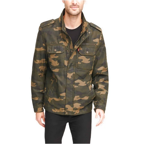 Levi's Men's Washed Cotton Military Jacket (Regular & Big & Tall Sizes)
