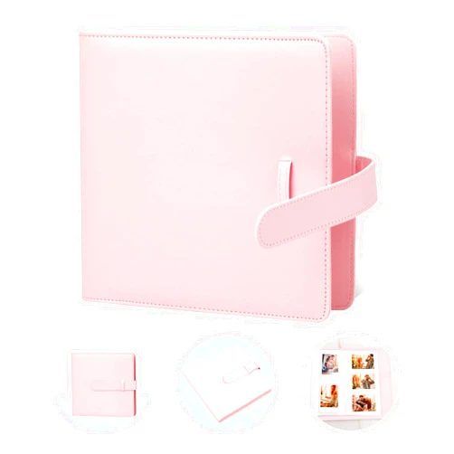 Ruibytree 360 Pockets Photo Album for Fujifilm Instax Mini 12 11 9 99 8 40 Evo Instant Camera, For Polaroid Snap/PIC-300/Z2300/ SocialMatic Instant Cameras & Zip Instant Printer (Baby Pink)