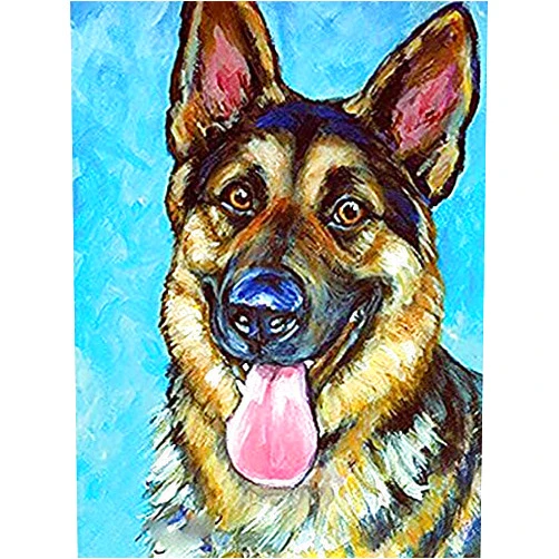 Apomelo Diamond Art Painting Kit Shepard Dog Diamond Art for Adults German Shepard,12×16 inch