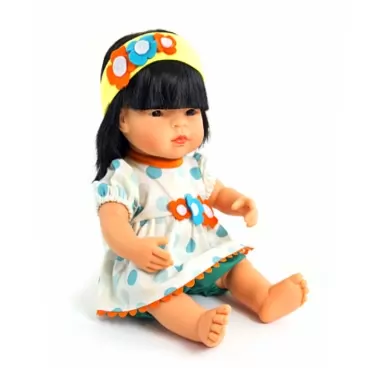 MINILAND EDUCATIONAL CORPORATION Miniland Educational Doll Clothes, Girl Summer Outfit, Yellow, 38-40 Cm (31562)