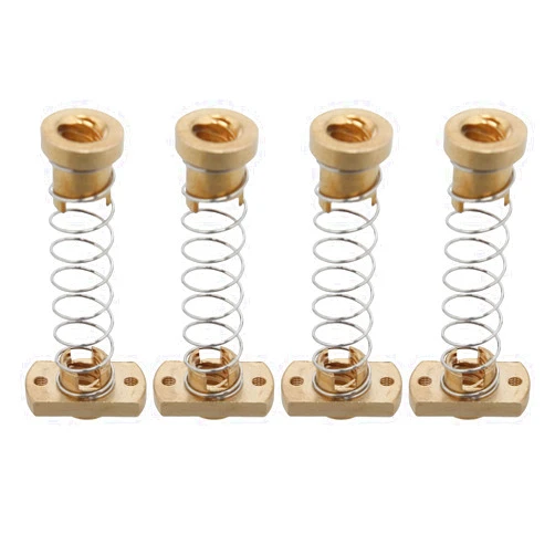 MICREEN 4 Pack CR10 Z Axis T8 Anti Backlash Spring Loaded Nut Elimination Gap Brass Nuts Acme Threaded Rod Upgrade Kit for Ender 3s 3 Pro 3D Printer