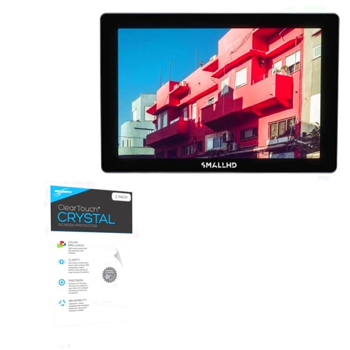 BoxWave Screen Protector Compatible with SmallHD Cine 7 - ClearTouch Crystal (2-Pack), HD Film Skin - Shields from Scratches