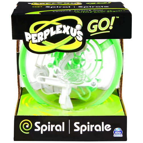Perplexus GO! Spiral, Compact Challenging Puzzle Maze Skill Game, for Adults and Kids Ages 8 and up (Styles Vary)