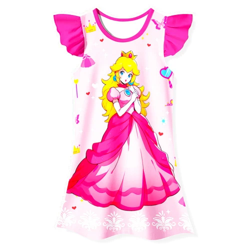 Abbotcy Princess Dress for Girls - Toddler Summer Casual Cartoon Outfit, Birthday Party Gift
