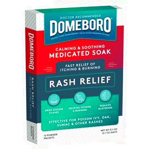Domeboro Astringent Solution Powder Packets - 12 packets, Pack of 6