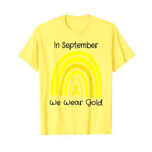 Childhood Cancer awareness Co. In September We Wear Gold Childhood Cancer awareness T-Shirt