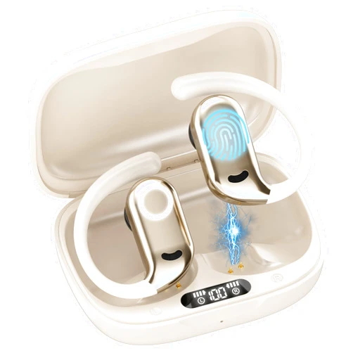 Merryking AI OWS Translation Earbuds: 3-in-1 Translator Earphones 144 Languages & Accents & 8 Offline Translation Packs HD Sound Quality Long Battery Life, Ideal for Travel & Business, Milkywhite
