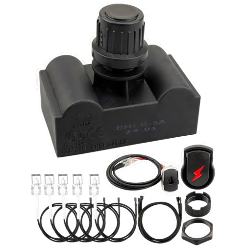 FurnyQuaint Fit for Charbroil Grill Ignitor Replacement Kit 5-Outlets Electronic Ignition Module with Wires and 2 Push Buttons Replace G511-0055-W1 for Surefire Ignition Systems