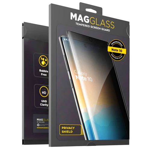 magglass Galaxy Note 10 Privacy Screen Protector - Anti Spy Fingerprint Resistant Tempered Glass Guard for Samsung Note 10 (Case Compatible) (NOT Compatible with Fingerprint ID)