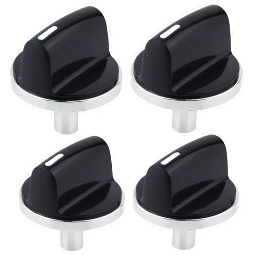 SUUJI 4 Pcs 00650847 Cooktop Burner Knob,Stove Knobs Control Dial Replacement Part Compatible with Bosch Electric Range Stove Replaces for 650847 1999734 AH3480601 AP4513132 PS8731208 Black