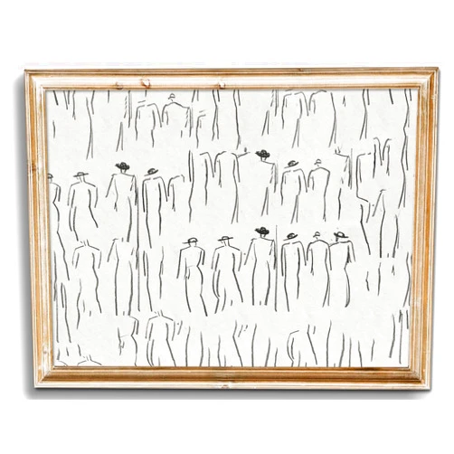 uniro Neutral Sketch Art Prints, Vintage Abstract Figure Canvas Art, Minimalist Line Drawing for Gallery Wall Decor (8