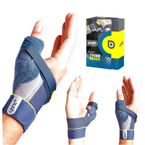 Push Sports Thumb Brace for Thumb MP Joint Injuries. Relief for Skier's Thumb and Ligament Injuries. Can be Worn Under Gloves to Provide Stability During Sports. (Left Medium) - Not for CMC Support