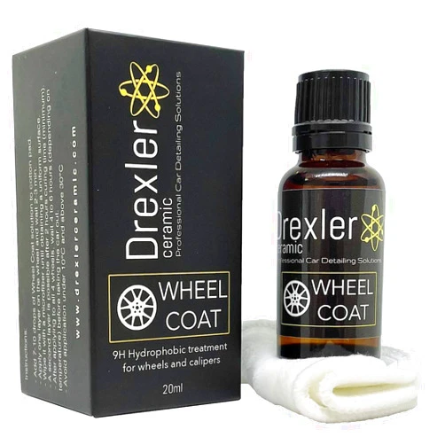 Drexler Ceramic Wheel Coat Coating 20ml 9H Professional Grade Hydrophobic Protection High Gloss Finish Water and Dirt Repellent for All Types of Wheels - Matte or Glossy