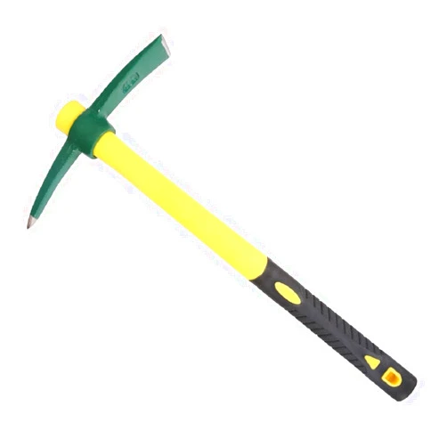 JANNO 18Inch Pick Axe, Steel Forged Garden Pick, Premium Mattock Hoe with Fiberglass Handle Hoe Garden Tool for Flower Beds, Weeding, Gardening Loosening Soil, Digging, Camping