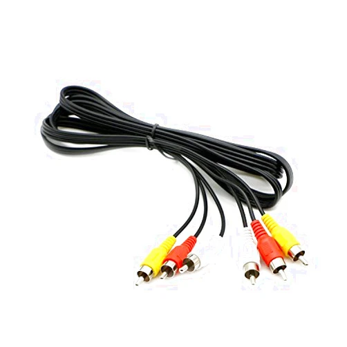 PASOW 3 RCA Cable Audio Video Composite Male to Male DVD Cable (6 Feet) for Television