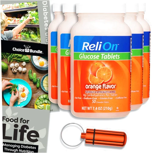 ChoiceBundle ReliOn Reli On Glucose Tablets Orange Flavor 50 Ct 5 Pk Choice Bundle (250 Total) | + 