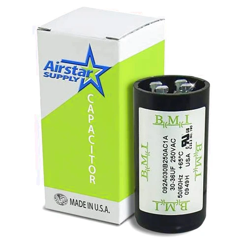 BMI 30-36 uF x 220/250 VAC - BMI Start Capacitor # 092A030B250AC1A - Made in The USA