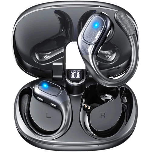 R'hllor Wireless Earbuds for AI Language Translation Real-Time, Bluetooth Headphones 3-in-1 Translator Ear Buds with 144 Languages & Accents, in Ear Bluetooth 5.4 Earbud for Travel Learning - Black