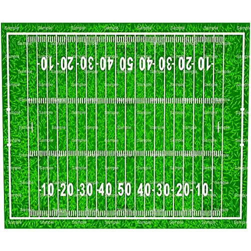 Art of Eric Gunty 1/2 Sheet - Football Field Birthday - Edible Cake/Cupcake Party Topper - D825