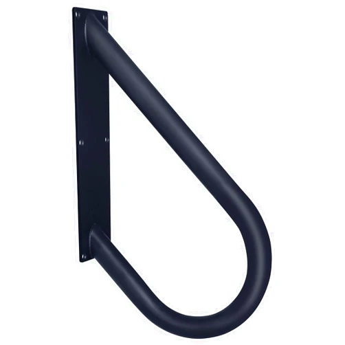 HouseAid Industrial Pipe Handrail for 1-2 Step Stairs, Farmhouse Stair Hand Railing Grab Bars with 1-1/4 Inch Diameter Pipe, Vintage Style U-Shape Safety Handle, Wall Mounted, Matte Black