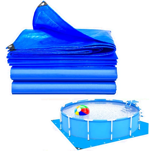 Vecacosic Pool Tarps for Above Ground Pool Square Anti-Aging Tarp For Under Pool Anti-Puncture Under Pool Padding Pool Mat For Pool Bottom For 8 10 12 14 15 Feet Swimming Pool, Pool Ground Cloth(15.7 x 15.7 Ft)