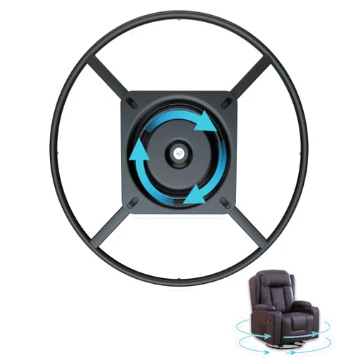 Basysion 24 ” Heavy Duty Recliner Chair Swivel Ring Replacement Parts,Heavy Duty Recliner Sofa Base Kit,for Lazy boy Recliner chairre Placement Replacement with,Parts Kit with 10 Inch Swivel