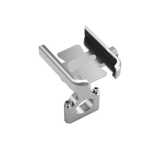 KEXINDIANZI Compatible With Piaggio Vespa Sprint Primara Scooter GTS 300 125 Granturismo 200 S125 S15 Motorcycle Mobile Phone Holder GPS Stand Bracket(Handle Silver)